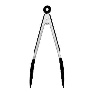 Hoship Kitchen Tongs Salad Tongs 9 inch Cooking Food Barbecue Silicone Tongs Grill Salad Ice Tongs Heat Resistant Food Grade 12 Black