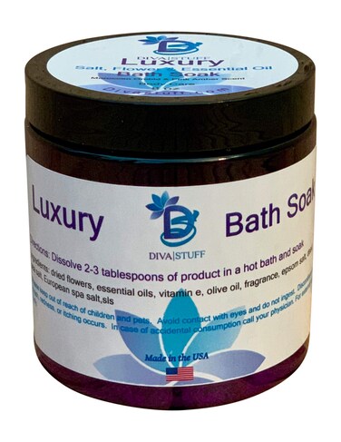 Luxury Bath Tea Soak With Epsom Salts Dried Flowers and Essential Oils