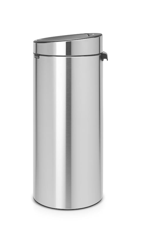 Brabantia 8 Gal Kitchen Touch Trash Can New Matt Steel FPP Removable Lid SoftTouch Open Garbage Can  Bags