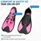 Swimming Short Floating Training Diving Fins for US Size S Ankle Width 29 Inch Thermoplastic Rubber for Swimming Scuba Diving Snorkeling  Rose Red