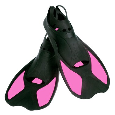Swimming Short Floating Training Diving Fins for US Size S Ankle Width 29 Inch Thermoplastic Rubber for Swimming Scuba Diving Snorkeling  Rose Red