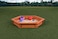Hexagon Wooden Sandbox w Seat Boards  EcoFriendly Cover  Ground Liner  59 x 51 x 9  34 Cedar Boards  Easy DIY Assembly  Holds 300 lbs of Sand  Natural Cedar Beauty Built To Last