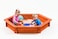 Hexagon Wooden Sandbox w Seat Boards  EcoFriendly Cover  Ground Liner  59 x 51 x 9  34 Cedar Boards  Easy DIY Assembly  Holds 300 lbs of Sand  Natural Cedar Beauty Built To Last