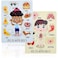 Blue Panda 2 Pack Educational Wood Peg Anatomy Puzzle Toys for Kids Game Human Body Parts