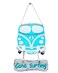 All Seas Imports 11 x 7 New HANDCARVED  Painted Wood Gone Surfing Wall Decor Surfer Bus Sign