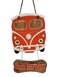 All Seas Imports 11 x 7 New HANDCARVED  Painted Wood Gone Surfing Wall Decor Surfer Bus Sign