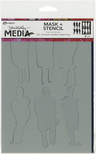 Ranger Funky Silhouettes Dina Wakley Media Stencils  Masks 6X9