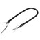 Vivian Lobster Clasp Black Spring Stretchy Coil Cord Strap Key Chain Rope