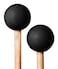 VANVENE 1Pair 15Inch Black Plastic Head Mallet Percussion Bell Mallets Sticks with Wooden Handle Music Accessories