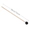 VANVENE 1Pair 15Inch Black Plastic Head Mallet Percussion Bell Mallets Sticks with Wooden Handle Music Accessories