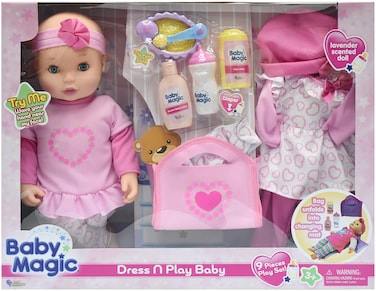 Little Darlings Baby Magic Doll Dress N Play