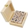 Youkwer 12 Pcs Mini Cute Wooden Rubber Stamps DIY Diary Stamps Set with Wooden Box