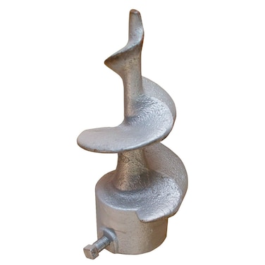 Dock Edge Stationary Dock Base Leg Pipe Sand Auger Galvanized 716 Holes for 38 Carriage BoltsGrey