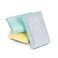 Smart Design Heavy Duty Scrub Sponge with Bamboo Odorless Rayon Fiber  Set of 3  Ultra Absorbent  Soft  Metallic Scrub  Cleaning Dishes  Hard Stains  Spring  Yellow Mint Blue
