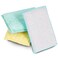 Smart Design Heavy Duty Scrub Sponge with Bamboo Odorless Rayon Fiber  Set of 3  Ultra Absorbent  Soft  Metallic Scrub  Cleaning Dishes  Hard Stains  Spring  Yellow Mint Blue