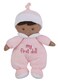 Ganz My First Doll Dollies Soft Plush Girl with Dark Complexion and Black Hair Pink Outfit Hat She Rattles