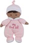 Ganz My First Doll Dollies Soft Plush Girl with Dark Complexion and Black Hair Pink Outfit Hat She Rattles