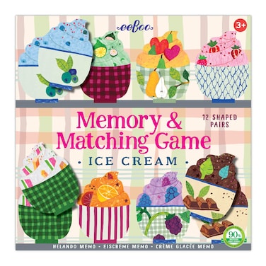 eeBoo Ice Cream Memory Matching Game for Kids