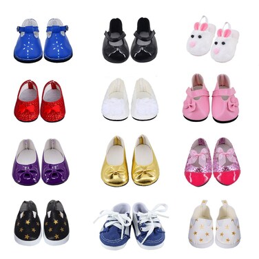 ebuddy 3pcSets Ramdon Style Doll Shoes Accessory for 18 inch American Girl Doll