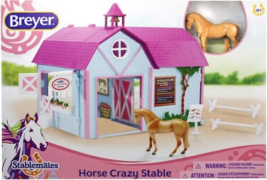 Breyer Stablemates Riding Camp Horse Toy  8 Piece Play Set with 1 Horse  975 x 75 x 825  132 Scale  Model 59212