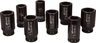 Ingersoll Rand SK6H8LN 34 SAE Socket Set  Deep Well 8 Piece