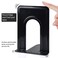 Book Ends OMEYA Metal Bookends Book Ends for Shelves Economy Universal Nonskid Heavy Duty Bookends Shelves Office Black 669 x 49 x 43in3 Pair6 Piece