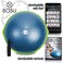 Bosu Home Gym Equipment the Original Balance Trainer Enhance Workout Strength Balance and Flexibility with 26 Inches Diameter Blue and Green