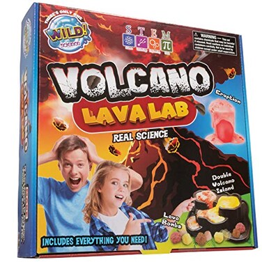 WILD Science Volcano Lava Lab  Science Kit for Kids  STEM  Erupting Volcano Experiment