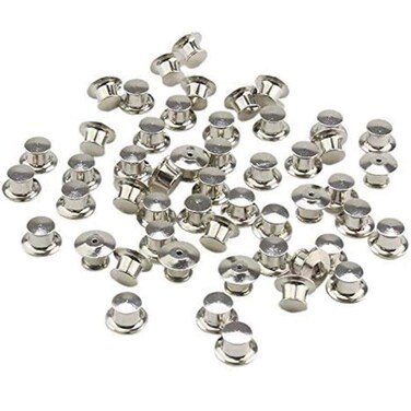 Orgrimmar 60 Pieces Pin Backs Locking Bulk Metal Pin Locks Pin Keepers Locking Clasp Pack of 60