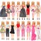 Miunana Random Lot 15 Items for Ken and 115 Inch Dolls EU CEEN71 Certified Include 5 Sets Casual Wear Clothes  5 Pcs Pants  2 Shoes for Ken 3 Dress for 115 Inch Doll