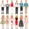 Miunana Random Lot 15 Items for Ken and 115 Inch Dolls EU CEEN71 Certified Include 5 Sets Casual Wear Clothes  5 Pcs Pants  2 Shoes for Ken 3 Dress for 115 Inch Doll