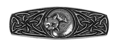 Dreaming Cat Hair Clip Hand Crafted Metal Barrette Made in the USA with a Medium 70mm Clip by Oberon Design