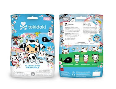 TokiDoki Aurora AW15677 Moofia ClipOn Collectible Series 1 Plush Single Blind Bag 5 x 4 x 2 Multicolor