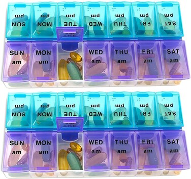 MEDca Weekly Pill Organizer TwiceaDay Pack of 2