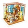 ROBOTIME DIY Miniature Dollhouse Kit Mini House Model Kit with LED Light Tiny House Making Kit with Furniture Assembly Toy Set for Kids  Adults