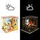 ROBOTIME DIY Miniature Dollhouse Kit Mini House Model Kit with LED Light Tiny House Making Kit with Furniture Assembly Toy Set for Kids  Adults
