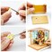 ROBOTIME DIY Miniature Dollhouse Kit Mini House Model Kit with LED Light Tiny House Making Kit with Furniture Assembly Toy Set for Kids  Adults