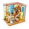 ROBOTIME DIY Miniature Dollhouse Kit Mini House Model Kit with LED Light Tiny House Making Kit with Furniture Assembly Toy Set for Kids  Adults