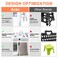 ACKO Folding Step Stool 16 Inch Stool 400 LB Weight Capacity Plastic Foldable Step Stools for Adults and Kids Folding Stool Suitable for Kitchen Stepping Stool with Handle White Step Stool 1PC