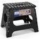 ACKO Folding Step Stool 16 Inch Stool 400 LB Weight Capacity Plastic Foldable Step Stools for Adults and Kids Folding Stool Suitable for Kitchen Stepping Stool with Handle White Step Stool 1PC