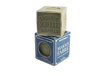 Cube of Savon de Marseille Nature Marius Fabre Olive Oil 200 g