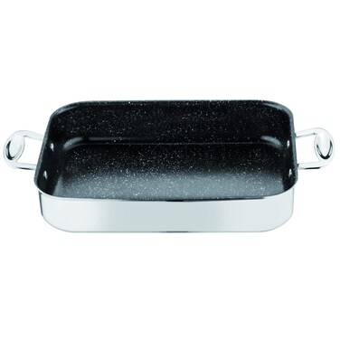 Mepra Glamour Stone 302190 Roaster Pan  35 x 25cm Stainless Steel Cookware Dishwasher Safe Kitchenware