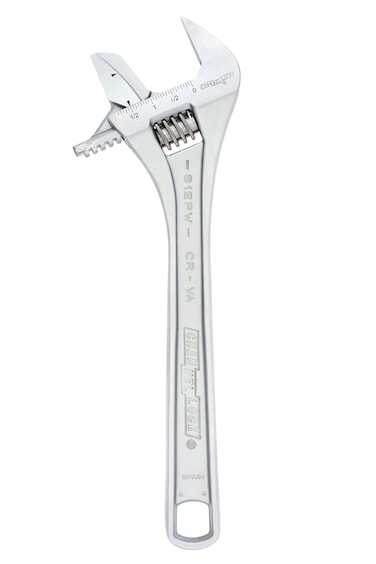 Channellock 812PW 12 Reversible Jaw Adjustable WrenchPIPE Wrench Chrome
