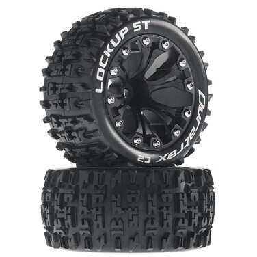 Duratrax Lockup ST 28 Mounted Offset Tires Black 2 DTXC3568