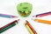Sargent Art 3 Manual Hole Pencil Sharpeners  3 Holes With Lid  Portable Colored Pencil Sharpener  Jumbo  Green  Easy Grip Oval Shape
