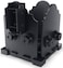Ozco 56671 Laredo Sunset 6 in x 6 in Elevated Post Base with Single Rail Saddle Black Galvanized Steel 1 kit per pack