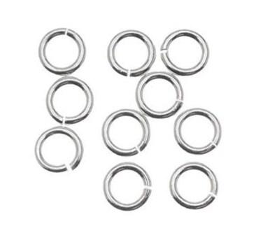 100 Open Jump Ring O Ring Connector 10mm 039 Inch Silver Plated for Earrings Bracelet Necklace Jewelry Craft Making CF12610