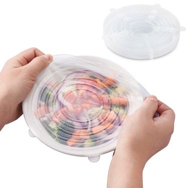Silicone Stretch Lids Reusable Durable Food Storage Covers for Bowl Various Sizes to Meet Most Containers