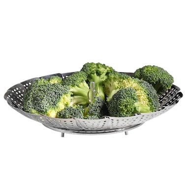 Vegetable Steamer Basket Newness Folding Vegetable Steamer Basket Fit Various Size Pot55 to 9 Stainless Steel Collapsible Food Steamer Insert for Veggie Fish Seafood Cooking
