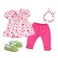 Sophias 8 Piece Set Floral Pink and Purple Tops Pink and Purple Leggings Matching Headbands and Lime and Purple Shoes Set for Two 15 Dolls